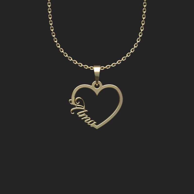 گردنبند طلا زنانه مدوپد مدل اسم آلما alma کد HE2-1-1266-1.50