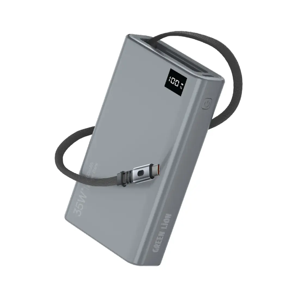 پاوربانک گرین لاین مدل Retractable ظرفیت 20000 میلی آمپر ساعت-خاکستری پاوربانک گرین لاین مدل Retractable ظرفیت 20000 میلی آمپر ساعت-خاکستری