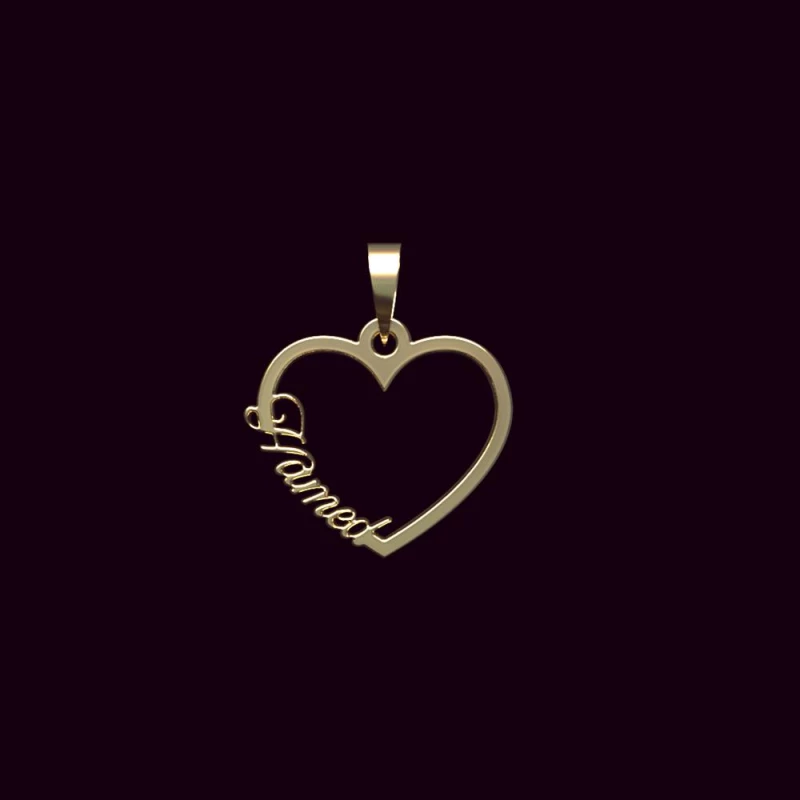 آویز طلا زنانه مدوپد مدل اسم حامد hamed کد PB1-10729-1.00