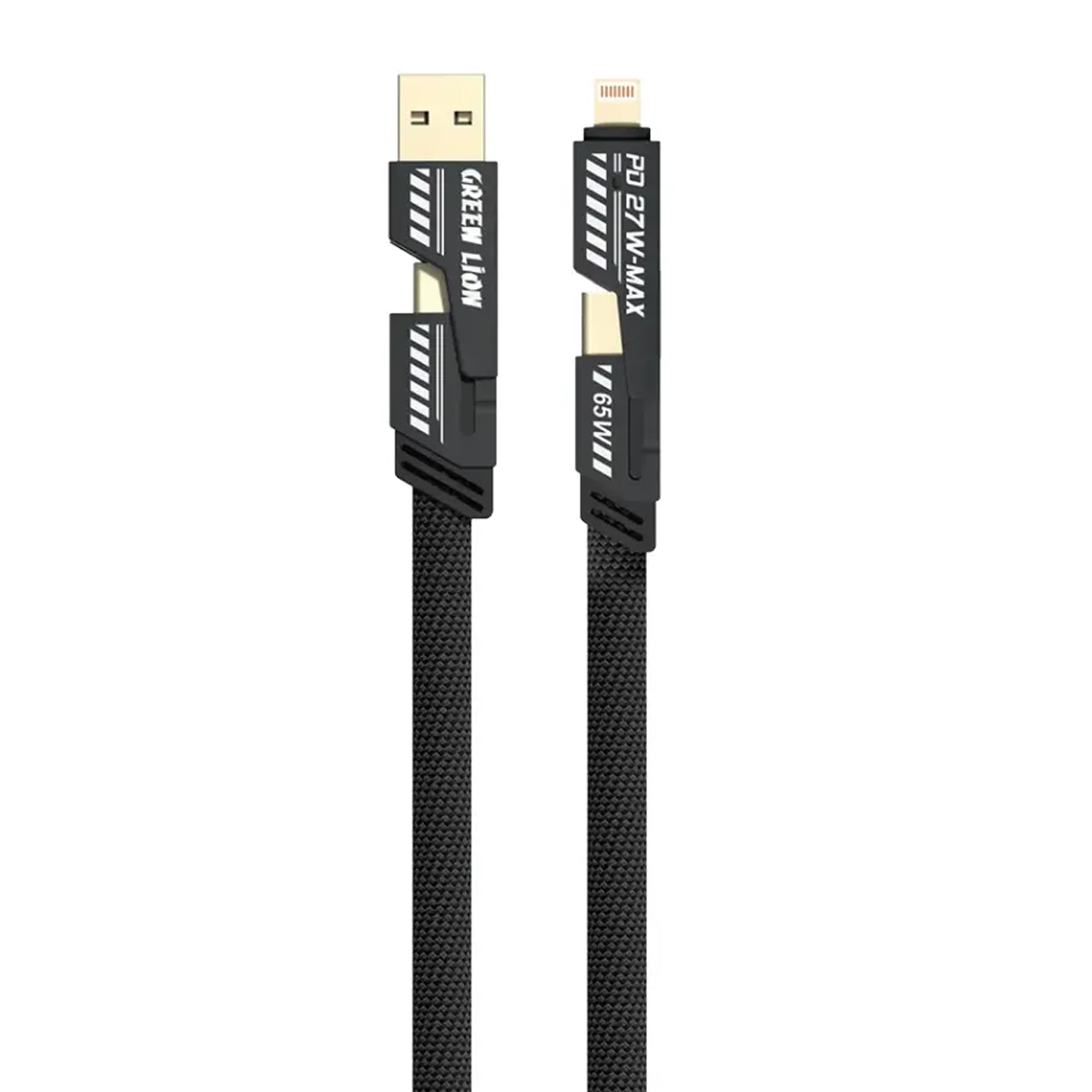 کابل USB / USB-C به لایتنینگ / USB-C گرین لاین مدل 2in2 Braided طول 1.2 متر کابل USB / USB-C به لایتنینگ / USB-C گرین لاین مدل 2in2 Braided طول 1.2 متر