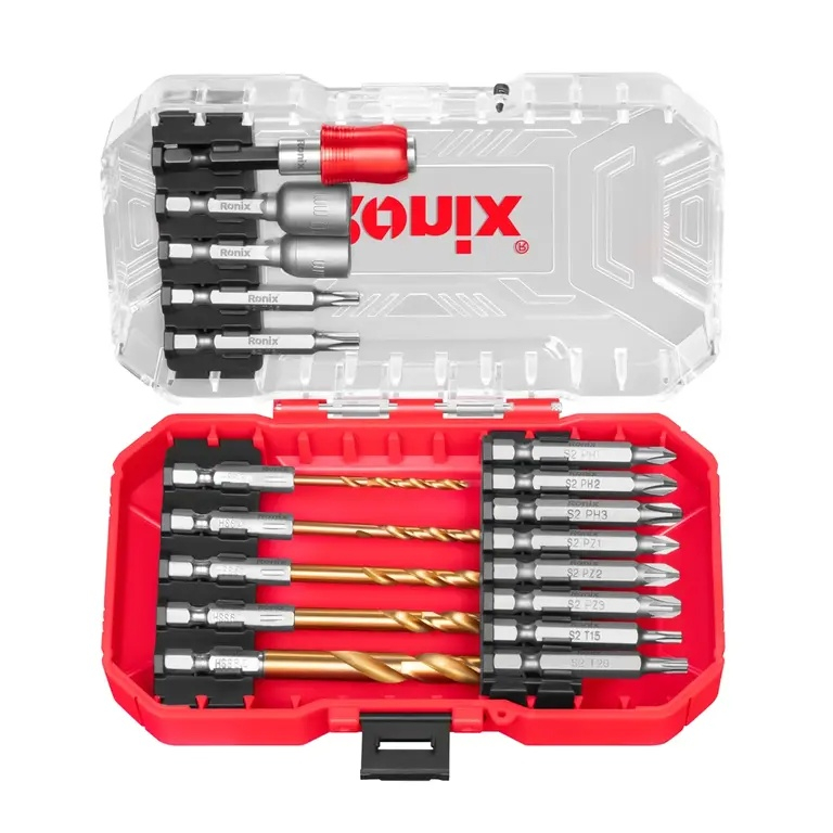 مته و سری پیچ گوشتی رونیکس مدل RH-5453 بسته 18 عددی مته و سری پیچ گوشتی رونیکس مدل RH-5453 بسته 18 عددی