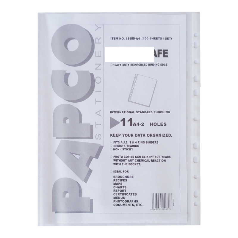 کاور کاغذ A4 پاپکو کد 11100 بسته 100 عددی کاور کاغذ A4 پاپکو کد 11100 بسته 100 عددی