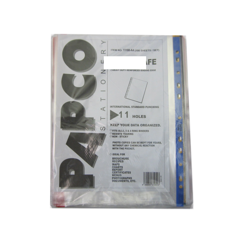 کاور A4 پاپکو مدل اندیکس رنگی بسته 100 عددی کاور A4 پاپکو مدل اندیکس رنگی بسته 100 عددی