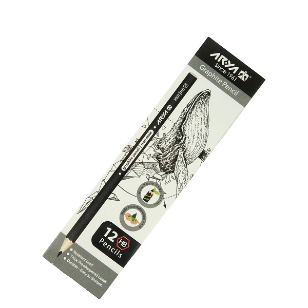 مداد مشکی آریا مدل 3001 بسته 12 عددی مداد مشکی آریا مدل 3001 بسته 12 عددی