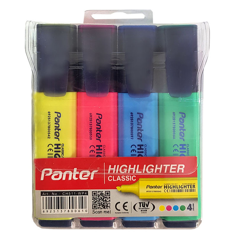 ماژیک علامت گذار 4 رنگ پنتر مدل CH511WP4 ماژیک علامت گذار 4 رنگ پنتر مدل CH511WP4