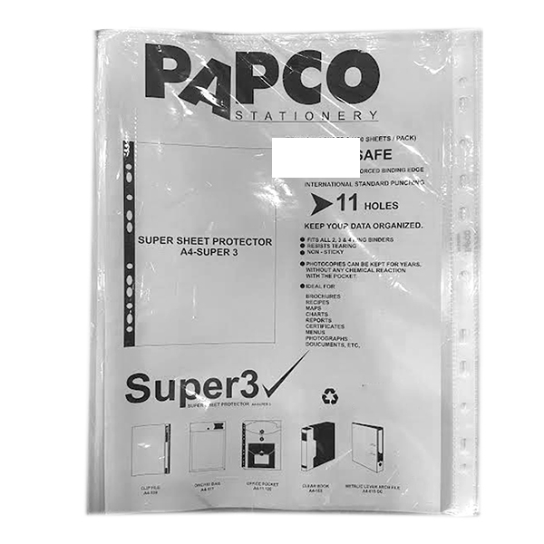 کاور کاغذ A4 پاپکو مدل super3 بسته 100 عددی کاور کاغذ A4 پاپکو مدل super3 بسته 100 عددی