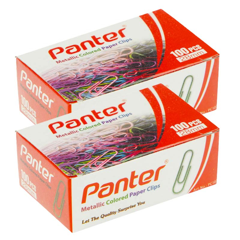گیره کاغذ پنتر مدل رنگی بسته 2 عددی گیره کاغذ پنتر مدل رنگی بسته 2 عددی