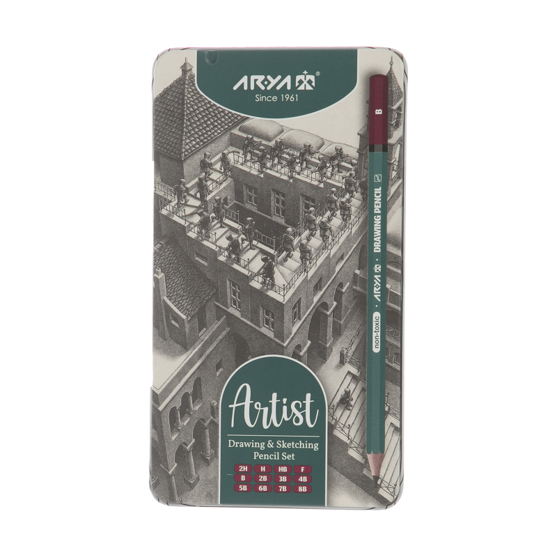 مداد طراحی آریا مدل Artist کد 001-3075 مجموعه 12 عددی