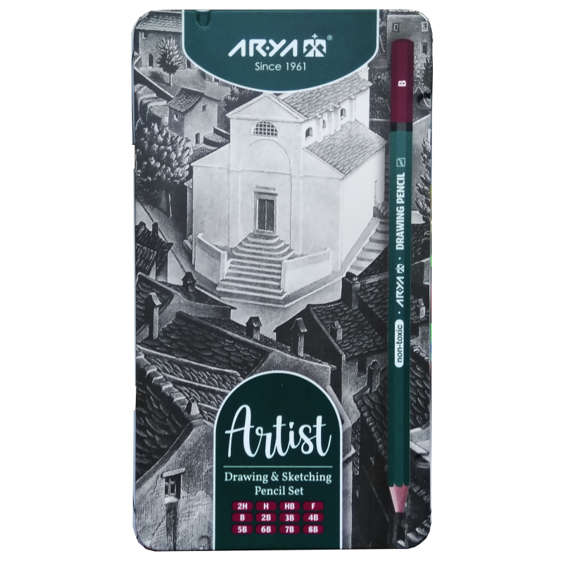 مداد طراحی آریا مدل ARTIST مجموعه 12 عددی مداد طراحی آریا مدل ARTIST مجموعه 12 عددی