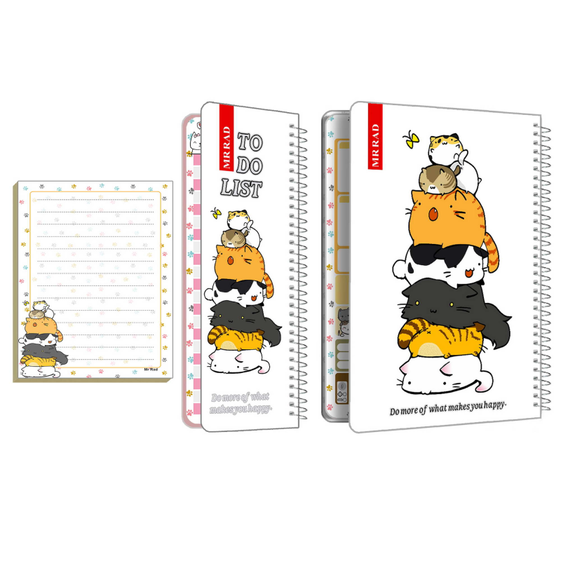 دفتر برنامه ریزی مستر راد مدل پلنر گربه فانتزی کد cat kawaii 1542 مجموعه 2 عددی به همراه کاغذ یادداشت  دفتر برنامه ریزی مستر راد مدل پلنر گربه فانتزی کد cat kawaii 1542 مجموعه 2 عددی به همراه کاغذ یادداشت