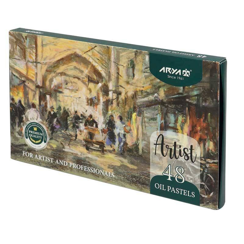 مداد شمعی 48 رنگ آریا مدل Artist کد 2604 مداد شمعی 48 رنگ آریا مدل Artist کد 2604