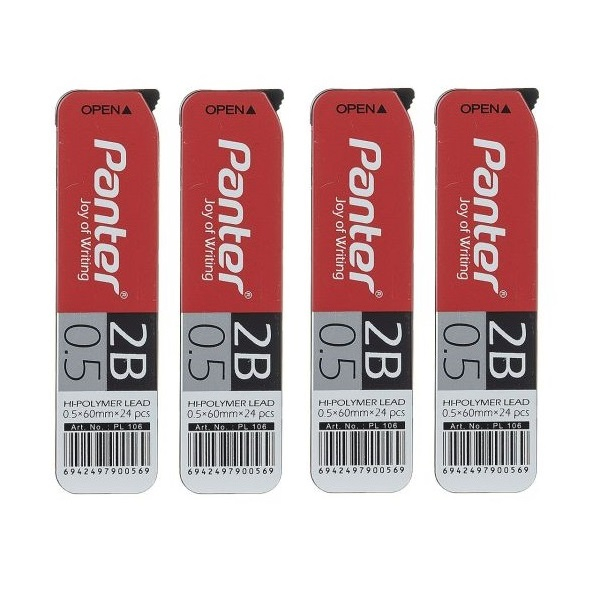 نوک مداد نوکی 0.5 میلی متری پنتر مدل Highpolymer بسته 4 عددی نوک مداد نوکی 0.5 میلی متری پنتر مدل Highpolymer بسته 4 عددی