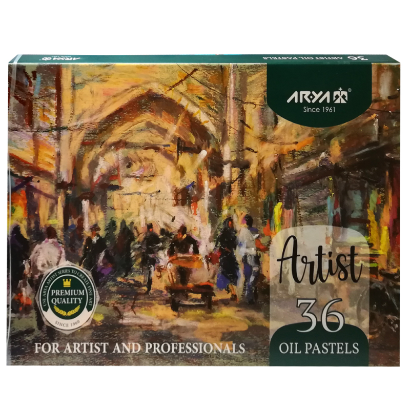 پاستل روغنی 36 رنگ آریا مدل Permium-01 کد 72072 پاستل روغنی 36 رنگ آریا مدل Permium-01 کد 72072