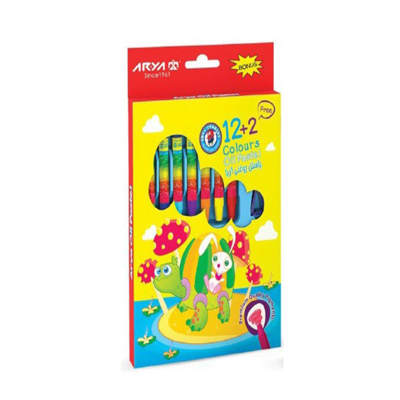 پاستل روغنی 2+12 رنگ آریا مدل 2027 پاستل روغنی 2+12 رنگ آریا مدل 2027