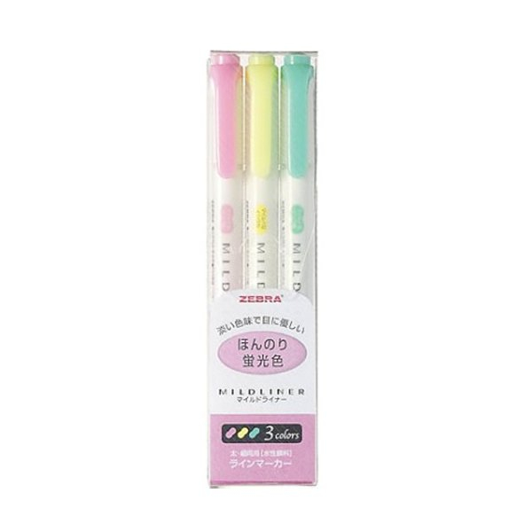 ماژیک علامت گذار دو سر زبرا مدل MILDLINER طرح Fluorescent Colors بسته 3 عددی ماژیک علامت گذار دو سر زبرا مدل MILDLINER طرح Fluorescent Colors بسته 3 عددی