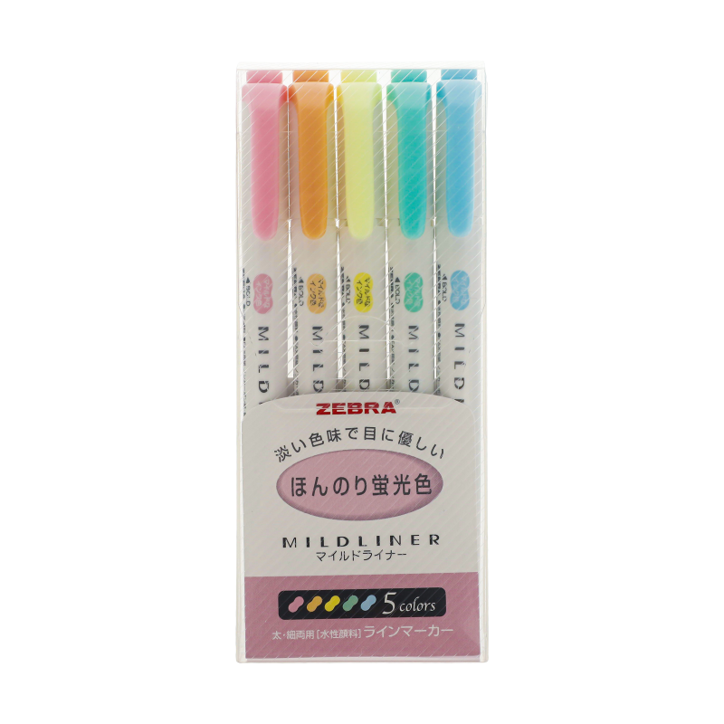 ماژیک علامت گذار دو سر زبرا مدل Mildliner طرح Fluorescent Colors بسته 5 عددی ماژیک علامت گذار دو سر زبرا مدل Mildliner طرح Fluorescent Colors بسته 5 عددی