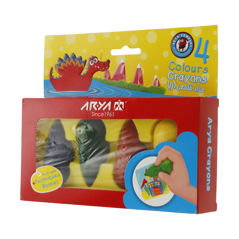 مداد شمعی 4 رنگ آریا مدل 2050 مداد شمعی 4 رنگ آریا مدل 2050