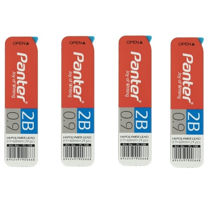 نوک مداد نوکی 0.9 میلی متری پنتر مدل Highpolymer بسته 4 عددی نوک مداد نوکی 0.9 میلی متری پنتر مدل Highpolymer بسته 4 عددی