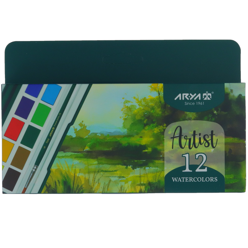 آبرنگ 12 رنگ آریا طرح رودخانه آبرنگ 12 رنگ آریا طرح رودخانه