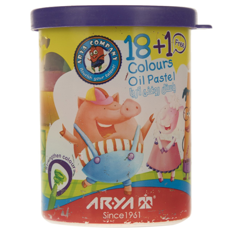 پاستل روغنی 1 + 18 رنگ آریا کد 2019 پاستل روغنی 1 + 18 رنگ آریا کد 2019