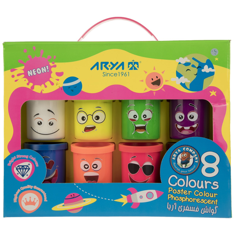 گواش 8 رنگ آریا مدل 4071 گواش 8 رنگ آریا مدل 4071