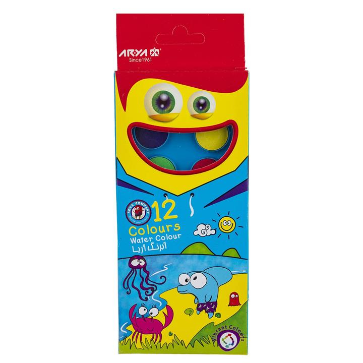 آبرنگ 12 رنگ آریا کد 5005 آبرنگ 12 رنگ آریا کد 5005