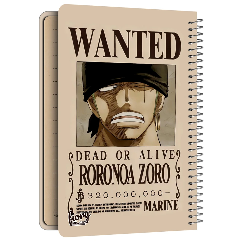 دفترچه یادداشت مستر راد مدل cheeck box طرح انیمه وان پیس کد ZORO 2218 دفترچه یادداشت مستر راد مدل cheeck box طرح انیمه وان پیس کد ZORO 2218