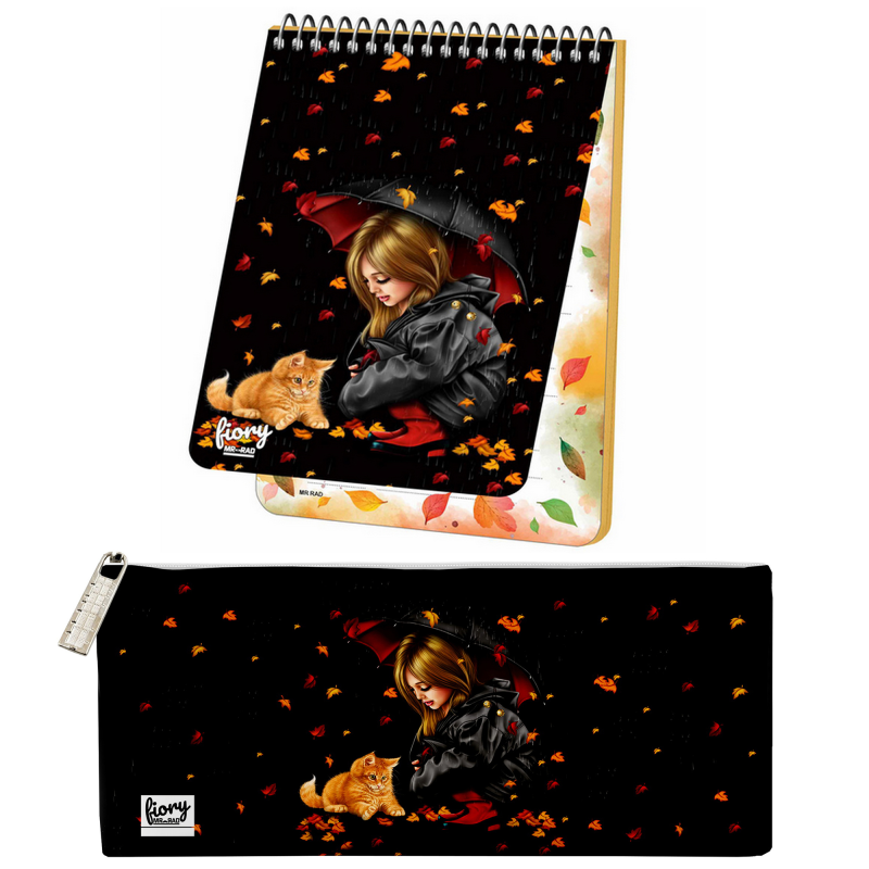 دفترچه یادداشت مستر راد مدل دختر پائیز کد fiory 2114 به همراه جامدادی دفترچه یادداشت مستر راد مدل دختر پائیز کد fiory 2114 به همراه جامدادی