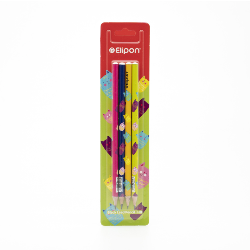 مداد مشکی الیپون طرح WILLOW کد 8101840 بسته 4 عددی مداد مشکی الیپون طرح WILLOW کد 8101840 بسته 4 عددی