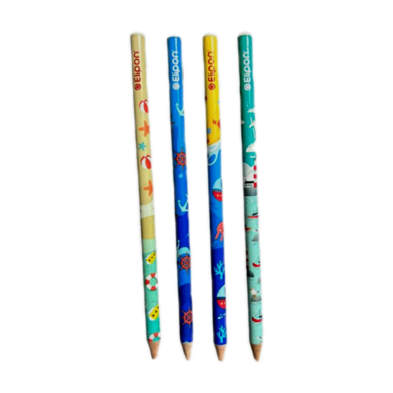 مداد مشکی الیپون مدل فانتزی بسته 4 عددی مداد مشکی الیپون مدل فانتزی بسته 4 عددی