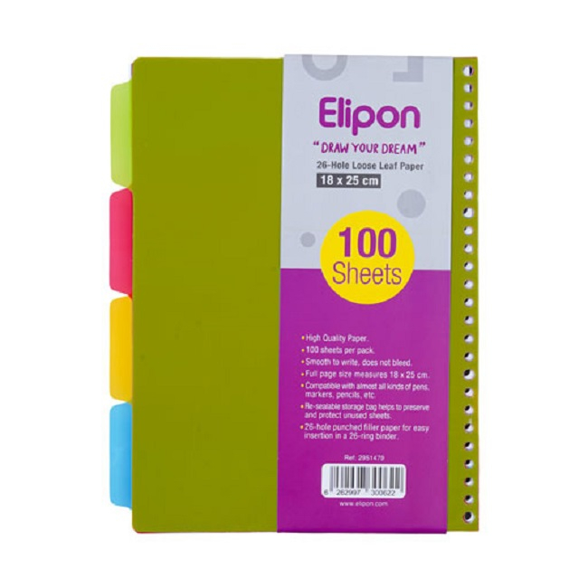 کاغذ کلاسور الیپون کد 2951479 بسته 100 عددی کاغذ کلاسور الیپون کد 2951479 بسته 100 عددی