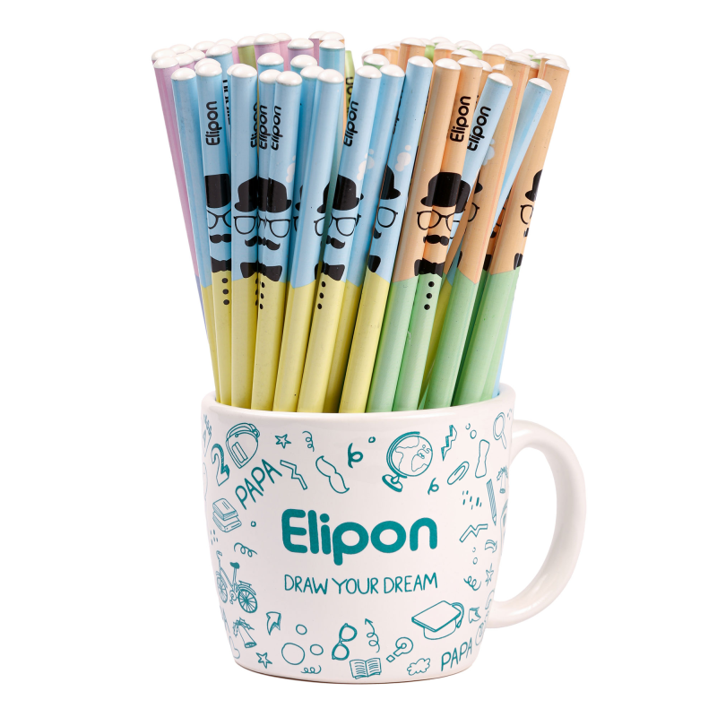 مداد مشکی الیپون مدل فانتزی گرد ماگ کد 8101413 بسته 72 عددی مداد مشکی الیپون مدل فانتزی گرد ماگ کد 8101413 بسته 72 عددی