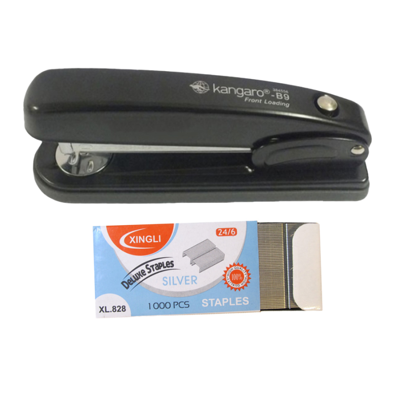 منگنه کانگرو مدل B9 به همراه سوزن منگنه دلوکس سایز 24-6 منگنه کانگرو مدل B9 به همراه سوزن منگنه دلوکس سایز 24-6