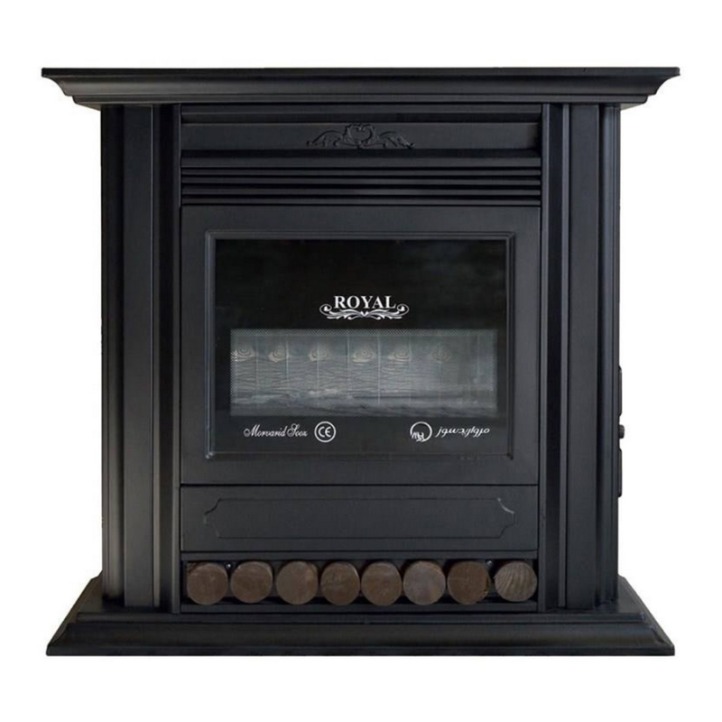 بخاری گازی مروارید سوز طرح شومینه مدل رویال 28000 بخاری گازی مروارید سوز طرح شومینه مدل رویال 28000