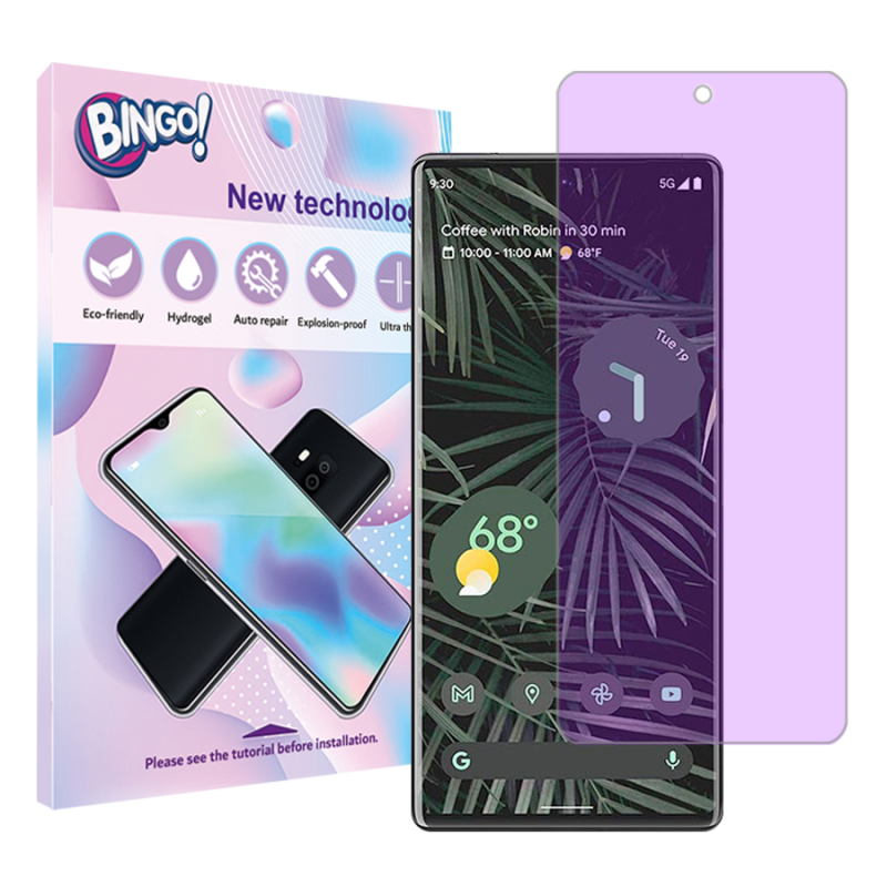 محافظ صفحه نمایش آنتی پرپل بینگو مدل Tough مناسب برای گوشی موبایل گوگل Pixel 6 Pro محافظ صفحه نمایش آنتی پرپل بینگو مدل Tough مناسب برای گوشی موبایل گوگل Pixel 6 Pro