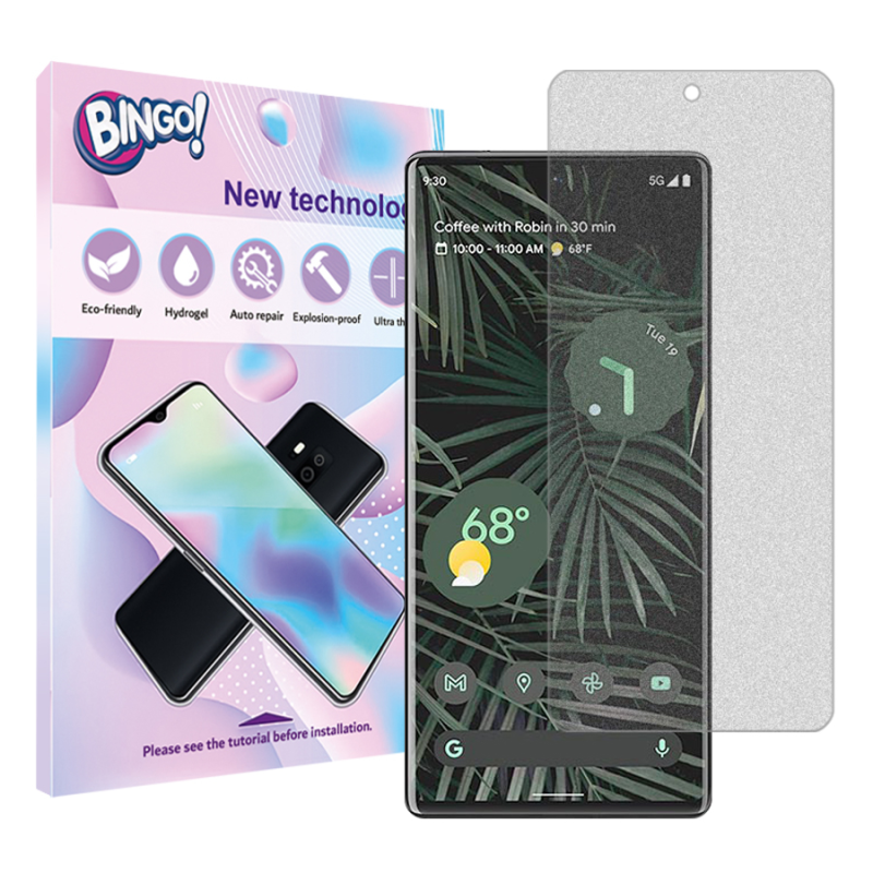 محافظ صفحه نمایش مات مدل Toughبینگو مناسب برای گوشی موبایل گوگل Pixel 6 Pro محافظ صفحه نمایش مات مدل Toughبینگو مناسب برای گوشی موبایل گوگل Pixel 6 Pro