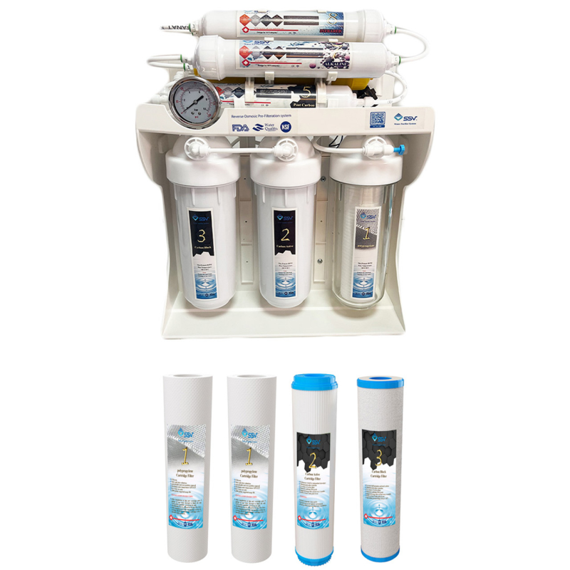 دستگاه تصفیه کننده آب اس اس وی مدل UltraPro X1000 T + 4F  به همراه فیلتر دستگاه تصفیه کننده آب اس اس وی مدل UltraPro X1000 T + 4F  به همراه فیلتر