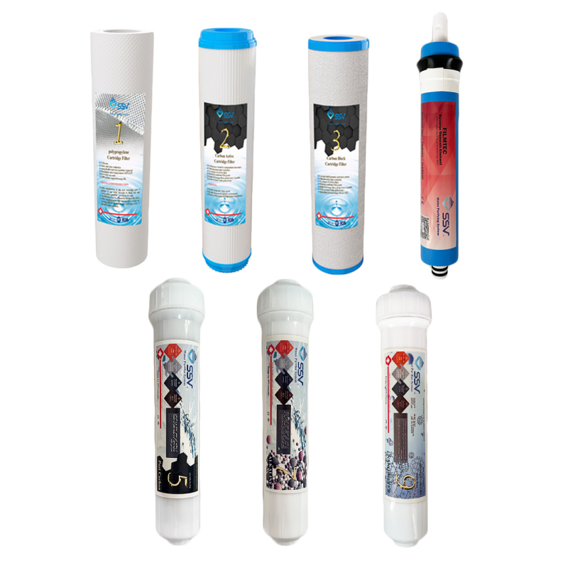 فیلتر دستگاه تصفیه آب اس اس وی مدل H735 PACK بسته 7 عددی فیلتر دستگاه تصفیه آب اس اس وی مدل H735 PACK بسته 7 عددی