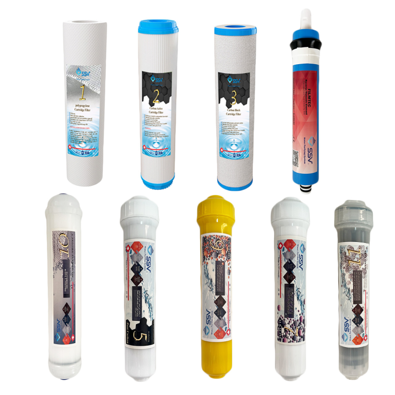 فیلتر دستگاه تصفیه آب اس اس وی مدل H960 PACK بسته ۹ عددی فیلتر دستگاه تصفیه آب اس اس وی مدل H960 PACK بسته ۹ عددی