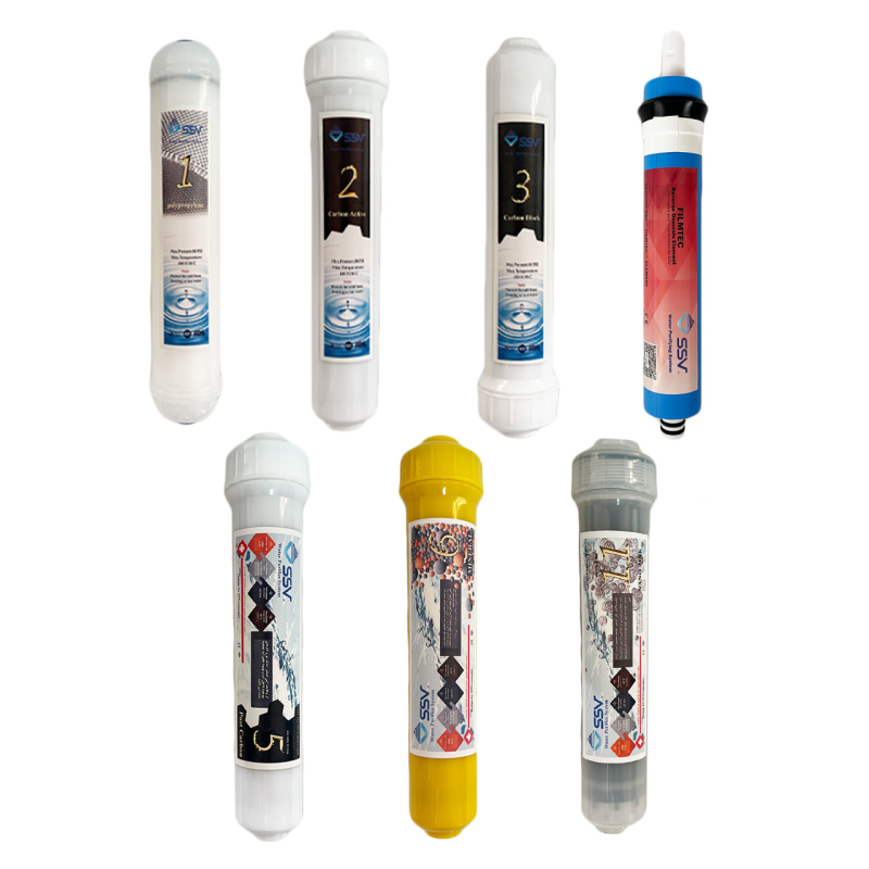 فیلتر دستگاه تصفیه آب اس اس وی مدل L750 PACK بسته 7 عددی فیلتر دستگاه تصفیه آب اس اس وی مدل L750 PACK بسته 7 عددی