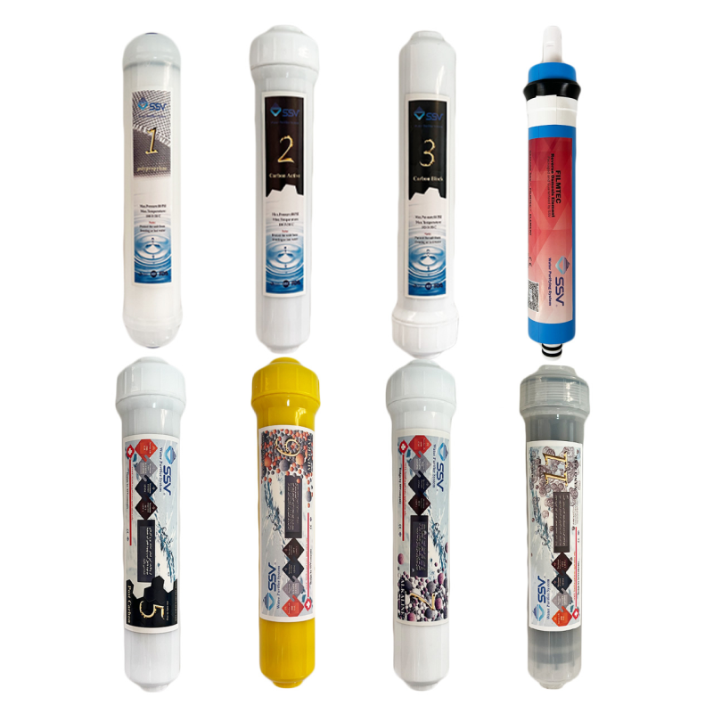 فیلتر دستگاه تصفیه آب اس اس وی مدل L850 PACK بسته 8 عددی فیلتر دستگاه تصفیه آب اس اس وی مدل L850 PACK بسته 8 عددی