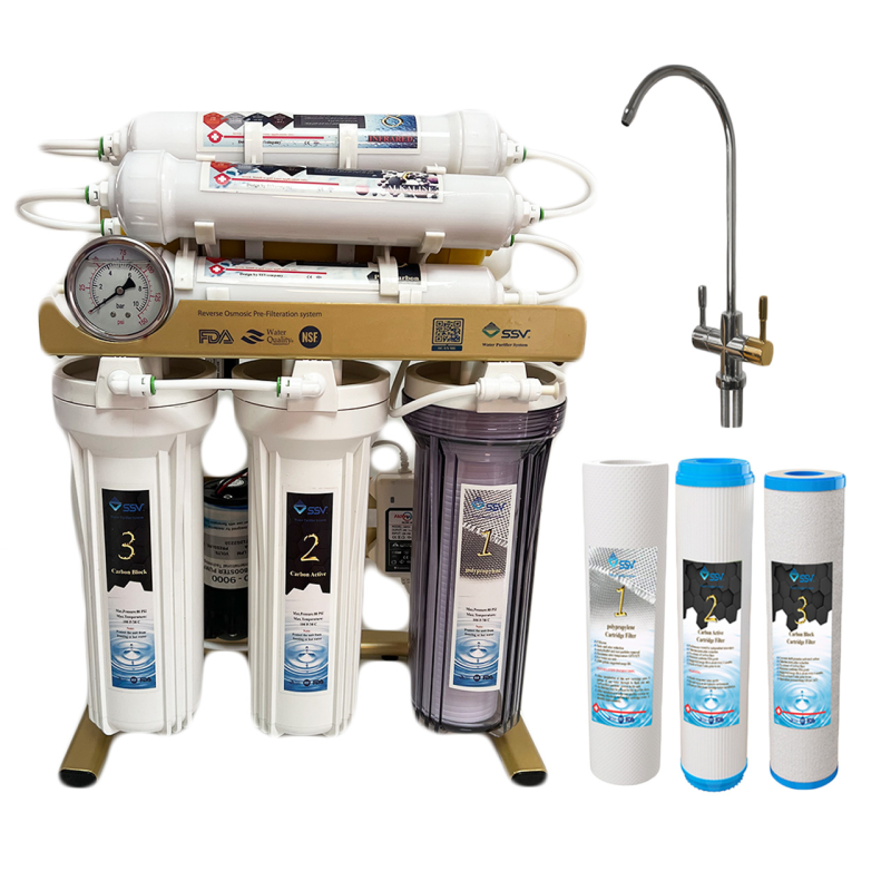 دستگاه تصفیه کننده آب اس اس وی مدل MaxGold N 2W X1055 +3F به همراه شیر دوکاره و فیلتر دستگاه تصفیه کننده آب اس اس وی مدل MaxGold N 2W X1055 +3F به همراه شیر دوکاره و فیلتر