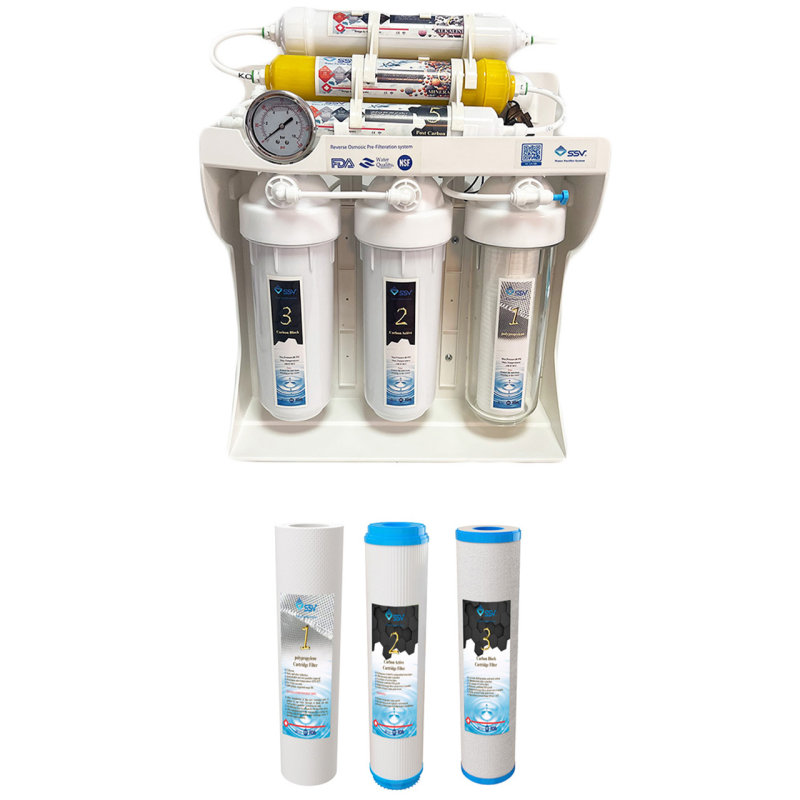 دستگاه تصفیه کننده آب اس اس وی مدل UltraPro X800 به همراه فیلتر دستگاه تصفیه کننده آب بسته 3 عددی دستگاه تصفیه کننده آب اس اس وی مدل UltraPro X800 به همراه فیلتر دستگاه تصفیه کننده آب بسته 3 عددی