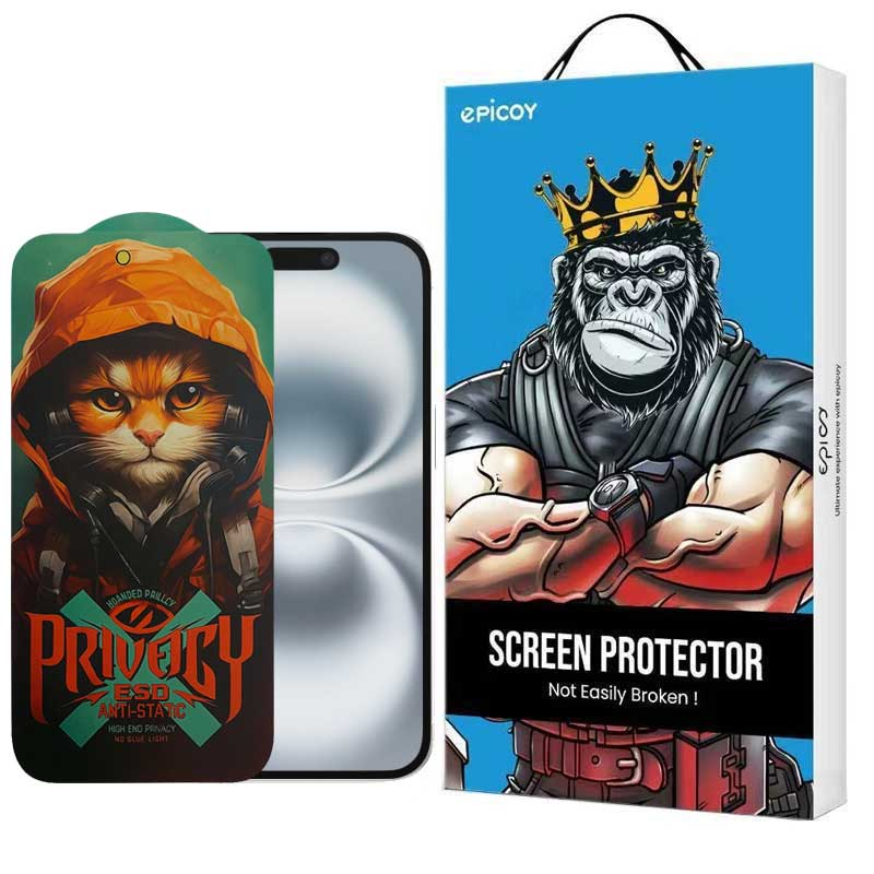 محافظ صفحه نمایش حریم شخصی اپیکوی مدل Privacy Hoodie Cat مناسب برای گوشی موبایل اپل iPhone 16 / 15 / 14 Pro محافظ صفحه نمایش حریم شخصی اپیکوی مدل Privacy Hoodie Cat مناسب برای گوشی موبایل اپل iPhone 16 / 15 / 14 Pro