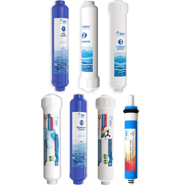 فیلتر تصفیه آب زیر سینک اس اس وی مدل L720 بسته 7 عددی