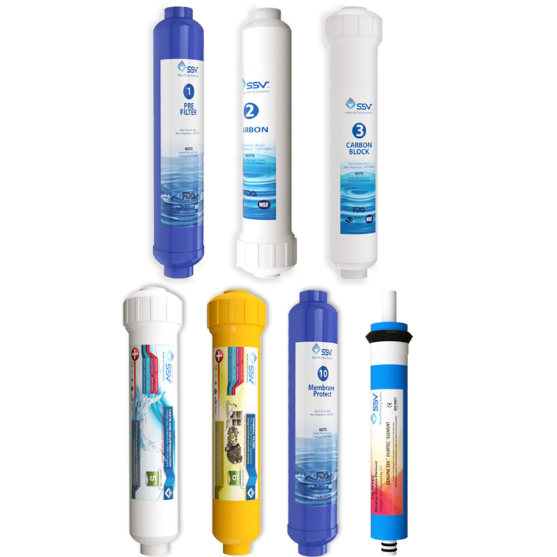 فیلتر تصفیه آب زیر سینک اس اس وی مدل L710 بسته 7 عددی