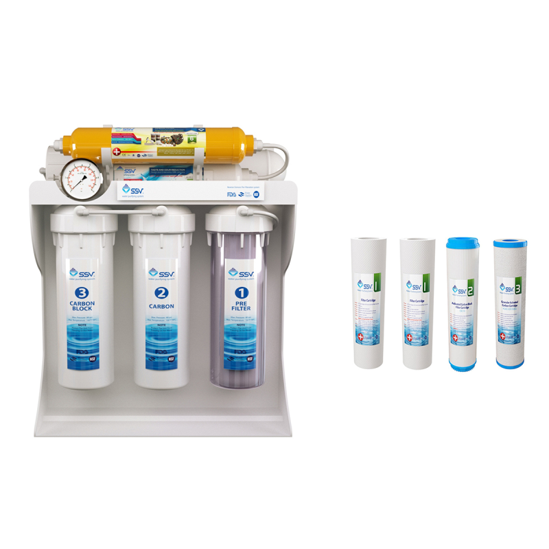 دستگاه تصفیه کننده آب اس اس وی مدل UltraPro X600 به همراه فیلتر بسته 4 عددی دستگاه تصفیه کننده آب اس اس وی مدل UltraPro X600 به همراه فیلتر بسته 4 عددی