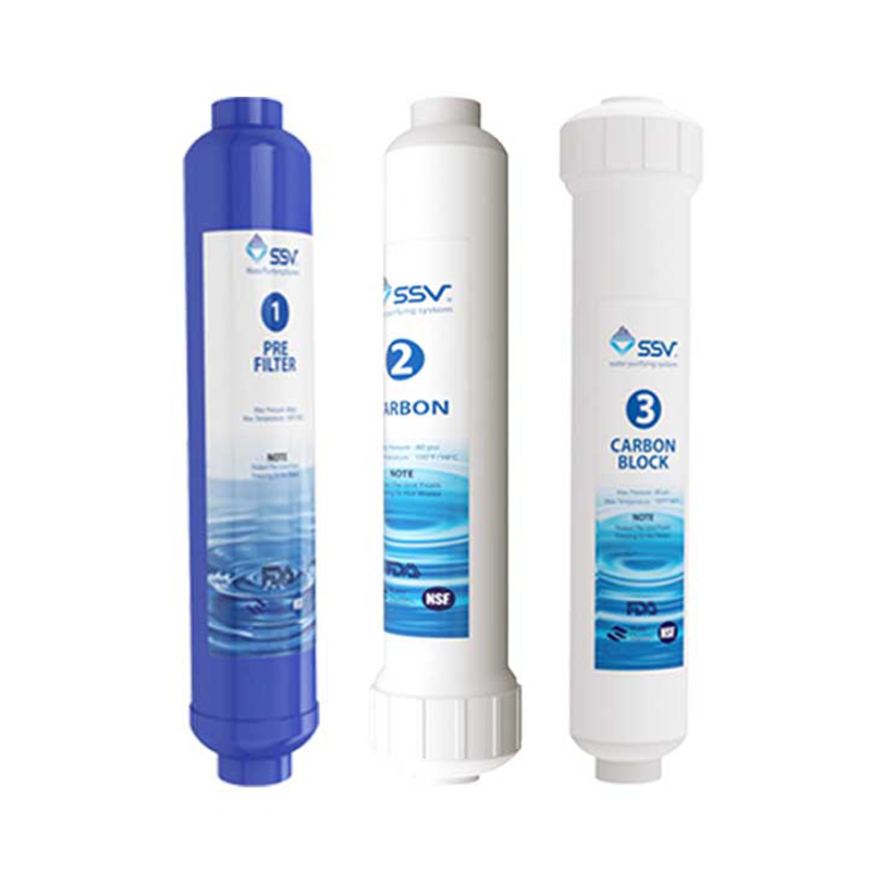 فیلتر دستگاه تصفیه کننده آب اس اس وی مدل inline مجموعه 3 عددی فیلتر دستگاه تصفیه کننده آب اس اس وی مدل inline مجموعه 3 عددی
