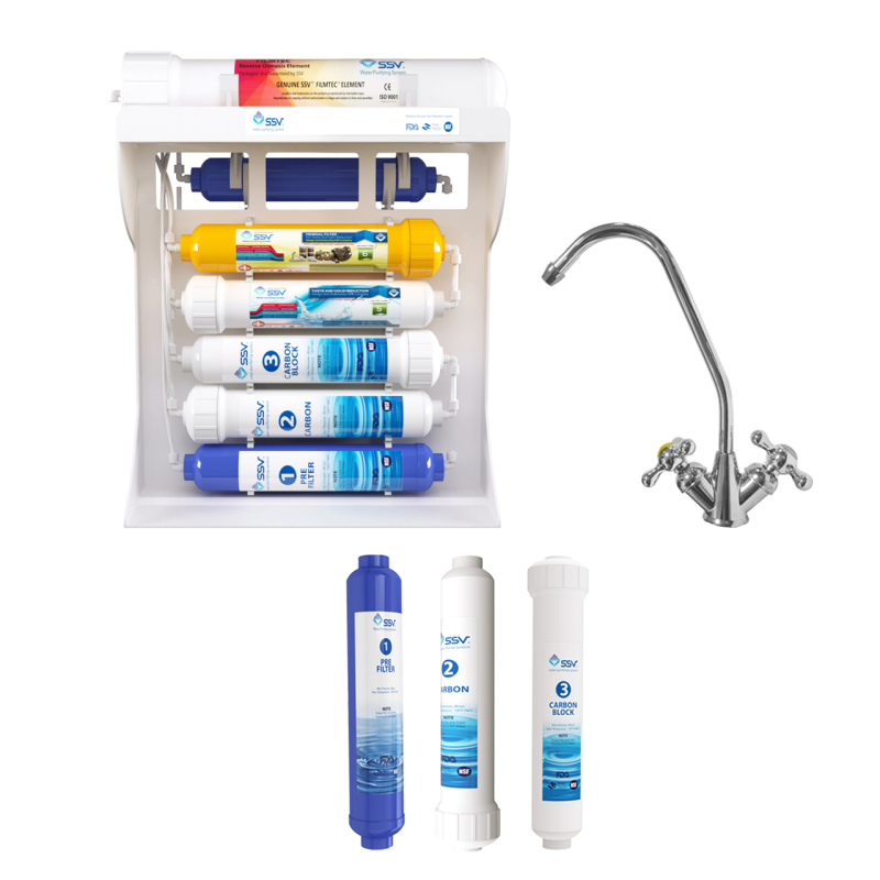 دستگاه تصفیه آب اس اس وی مدل StarLine 2W X1000 به همراه شیر تصفیه آب و فیلتر تصفیه آب بسته 3 عددی دستگاه تصفیه آب اس اس وی مدل StarLine 2W X1000 به همراه شیر تصفیه آب و فیلتر تصفیه آب بسته 3 عددی