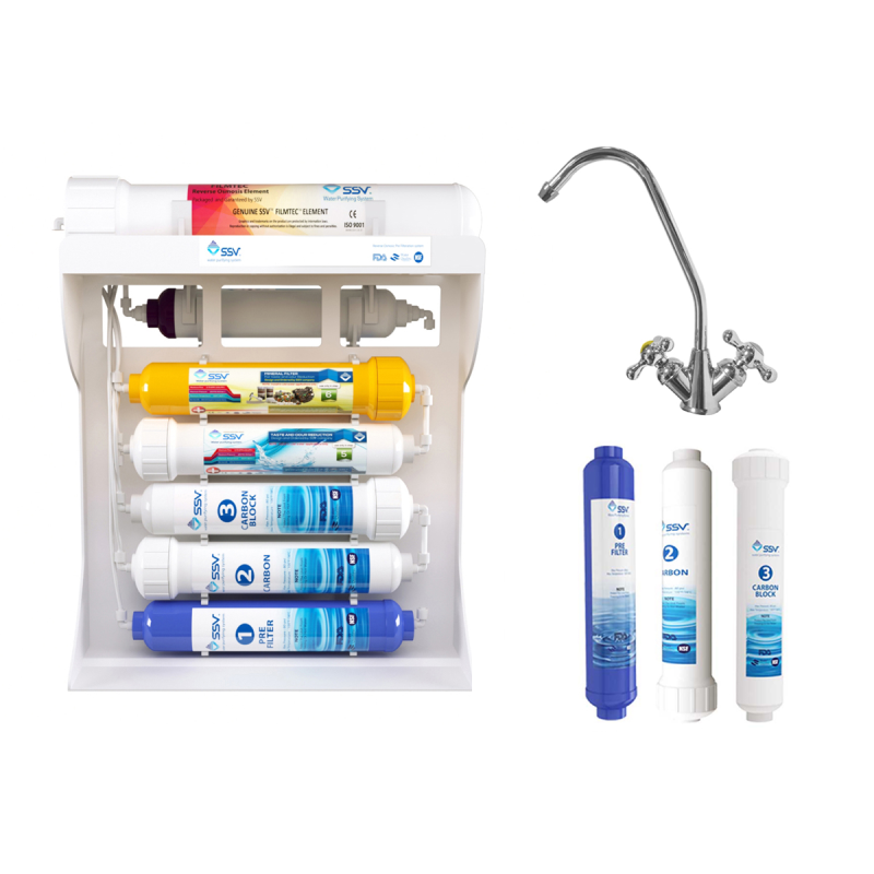 دستگاه تصفیه کننده آب اس اس وی مدل StarLine 2W X900 3F به همراه فیلتر تصفیه آب بسته 3 عددی و شیر آب دستگاه تصفیه کننده آب اس اس وی مدل StarLine 2W X900 3F به همراه فیلتر تصفیه آب بسته 3 عددی و شیر آب